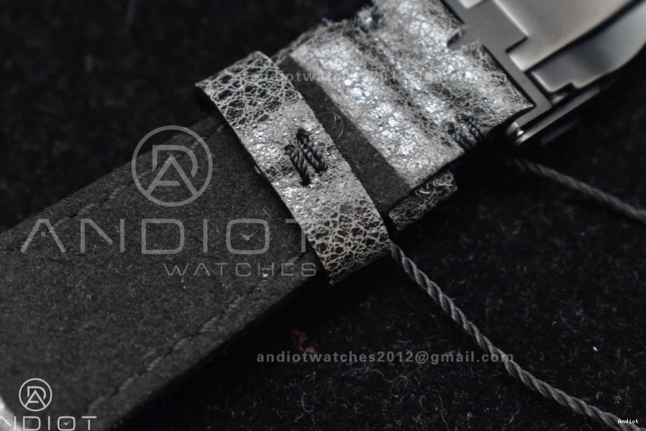 Strap Bay on Bezel DLC Best A2824 Edition Black Leather 1:1 ZF Dark V5 Heritage Distressed Black 0116